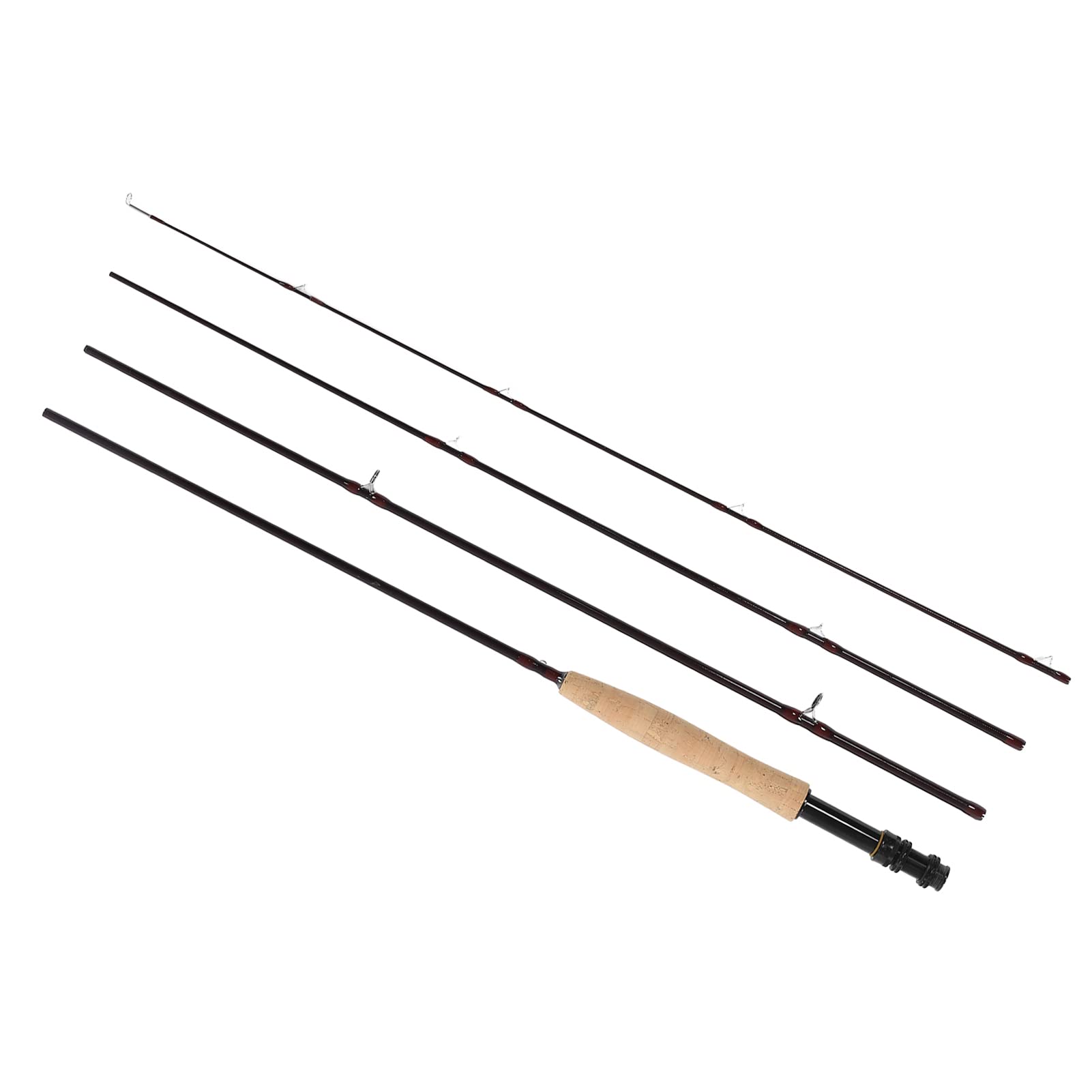 Canna da Pesca a Mosca, Asta Telescopica in Carbonio Resistente per attività di Pesca All'aperto, Accessori Leggeri, 4 Pezzi