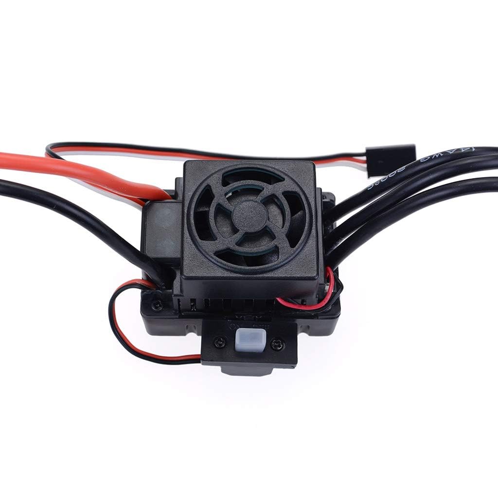 Bürstenloser Motor 3650 3900KV mit 60A ESC Set Wasserdicht Staubdicht Antriebssystem mit Überhitzungsschutz für 1/10 RC Auto LKW Buggy Truggy Tourenwagen Ersatzteile