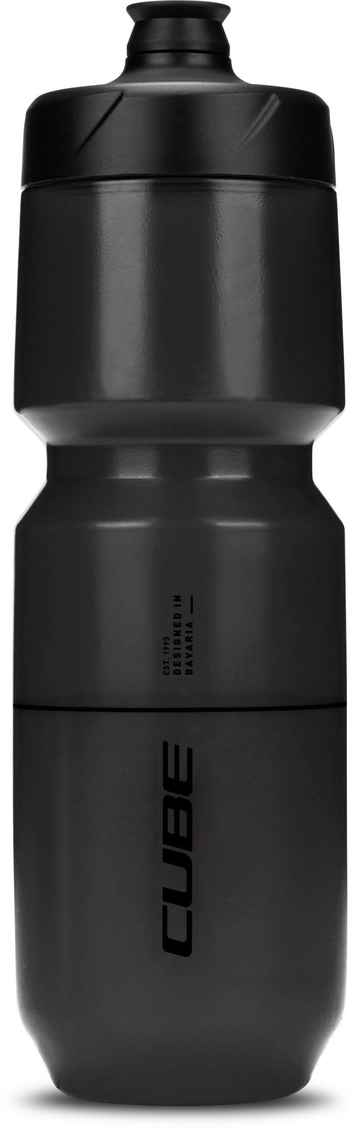 Cube Flow Bottle - Black, 750ml / Bicycle Cycling Cycle Biking Bike Riding Ride Mountain MTB Road Water Liquid Storage Store Vessel Bidon Flask Canteen Sport Outdoor Exercise Drinking Drink Gym