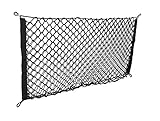 Aufbewahrungsnetz - Magic Sticker, elastisches Netznetz, Aufbewahrungstasche, Gepäckhalter, Taschenkäfig, Organizer-Sitz, Nylon-Organizer, Hakentasche, for Kofferraum-Rücksitz, 100 x 40 cm