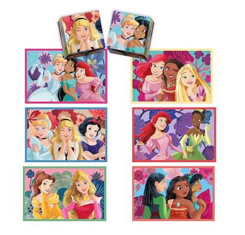 Clementoni Edukit Disney Princesses Coffret apprentissage 4 en 1 2 puzzles 1 mémo 1 jeu de 6 cubes Fabriqué en Italie - vue 5