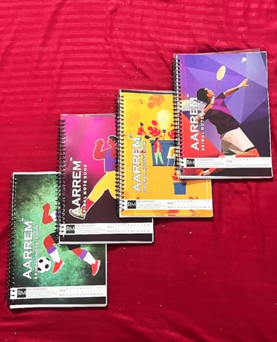 Image of Premium Spiral Notebook Plain A4 Size, Unruled 70 GSM Paper, 200 Pages, Multipack with college and school Office Stationery Student Supplies Creative Pack of (Pack of 6)