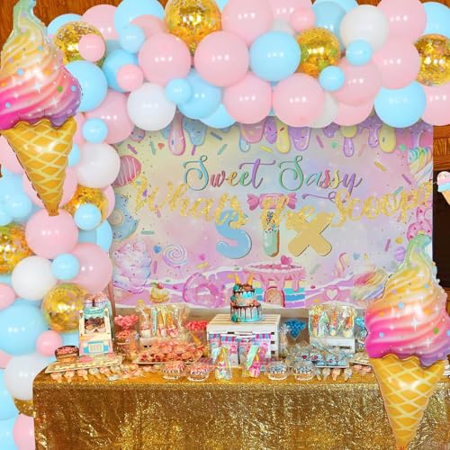 Mocsicka Donut 6th Birthday Banner Backdrop Sweet Sassy and Six Birthday Decorations Banner for Girls Sixth Birthday Party Banner for Phogography (Pink, 70.8x43.3 inch) by Mocsicka - Used condition - Image 6