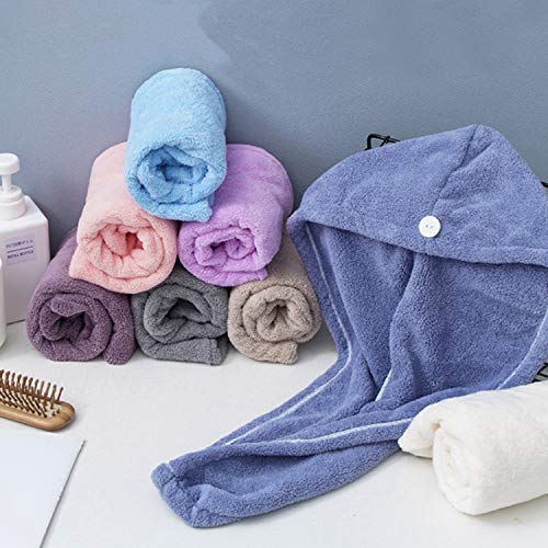Toalha de banho de microfibra, touca de secagem rápida, touca de banho absorvente de água macia, tou