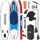 tectake® Tabla de Paddle Surf Hinchable, Incluye Remo 2 en 1, Asiento de Kayak, Bomba de...