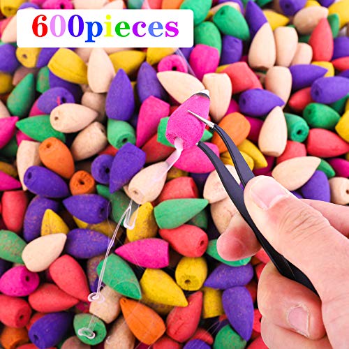 Aneco 600 Pieces Backflow Incense Cones Natural Scents Waterfall Incense Cones For Spa, Yoga, Relaxation, Mixed Scents #TOP2