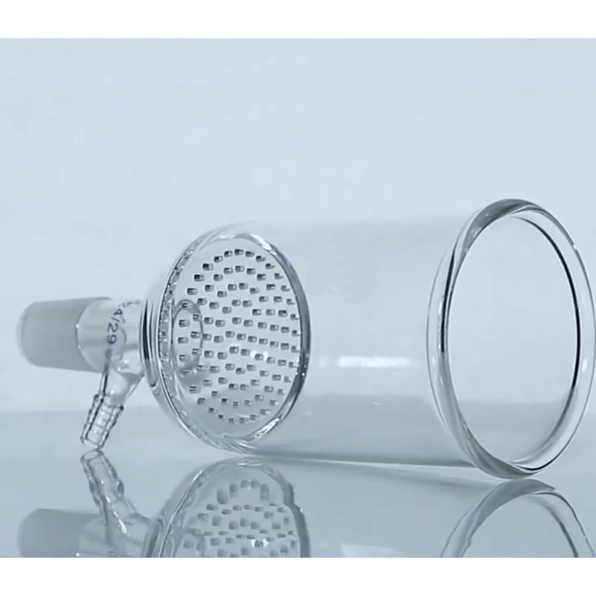 Embudo de filtro de vidrio Brinell de borosilicato, embudo de filtro de placa de vidrio perforado con costura estándar 24/29 en laboratorio (1000ML)