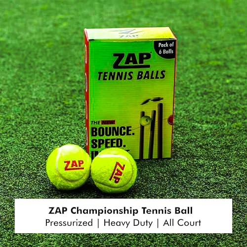 Image of ZAP Championship Professional Tennis Cricket Ball (Pack of 2) | Heavy-Duty & Consistent Bounce | Perfect for Tournament & Practice Matches | Long-Lasting Performance Cricket Tennis Ball
