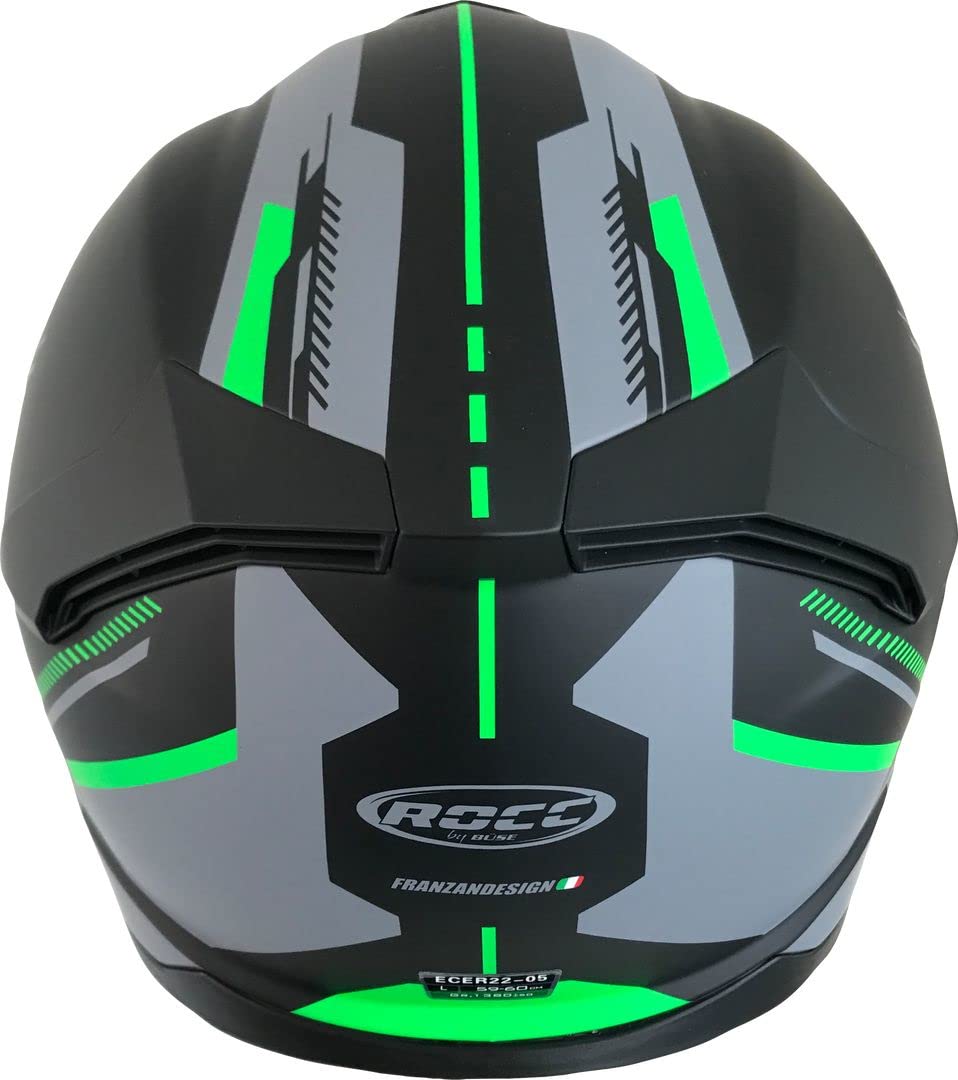 ROCC 861 Kask (czarny matowy/zielony, S (55/56))