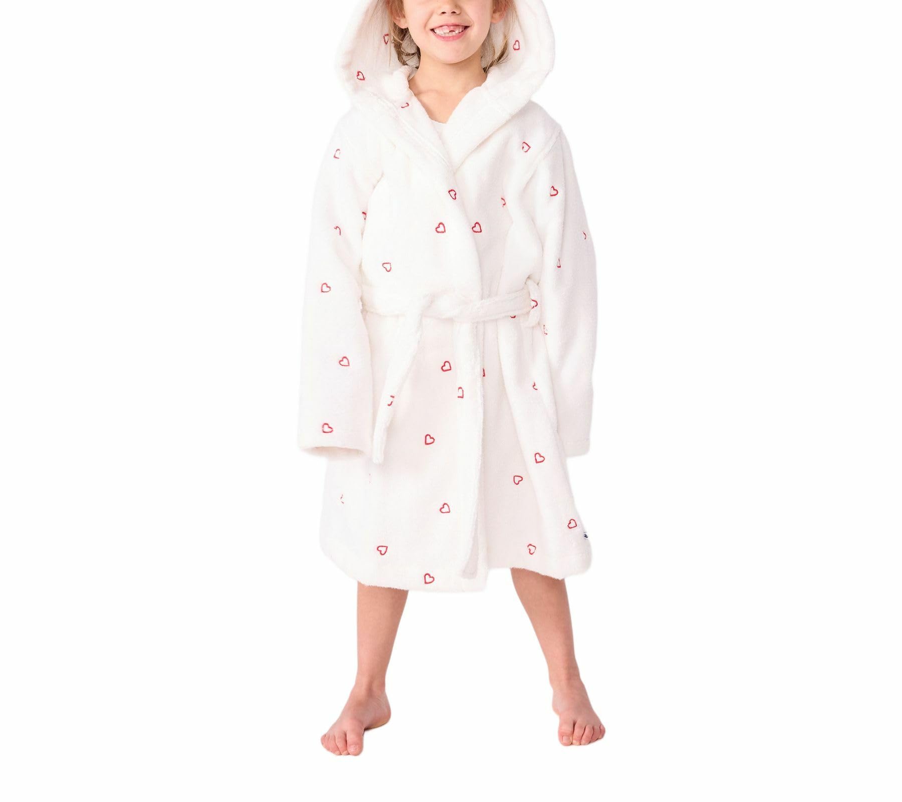 Petit Bateau Ciarra_h25 Morgenmantel, Marshmallow/Terkuit, für 4-Jährige