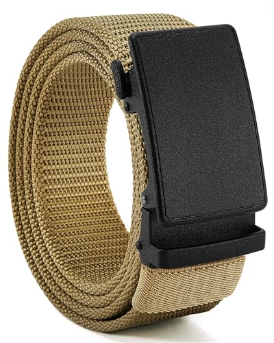 Image of CHAOREN 1.5 inch Nylon Ratchet Belts for Men - Adjustable Casual Work Belt with Slide Buckle - Trim to Fit