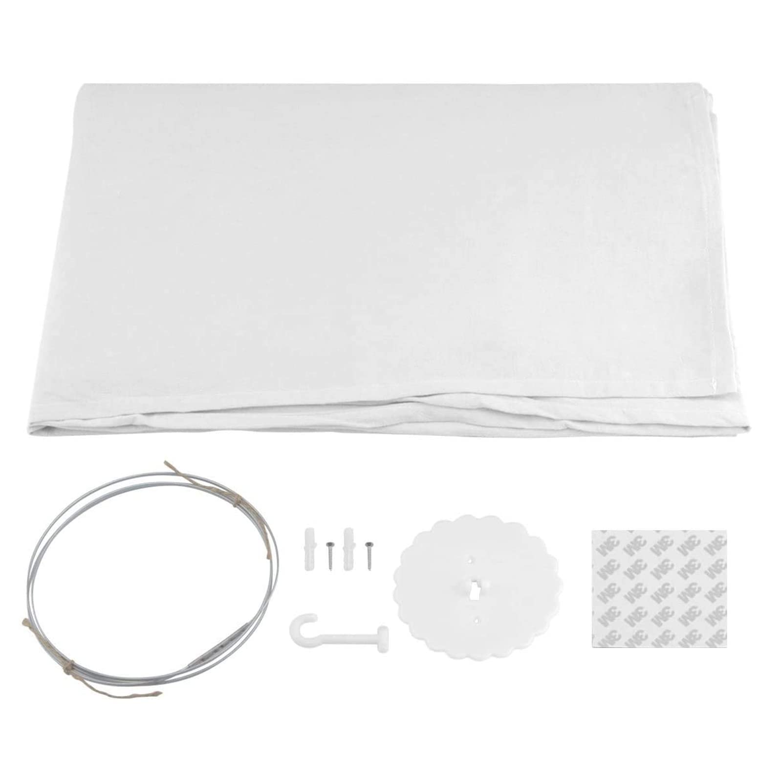 Betthimmel Babybett Kinder Babys Baldachin Betthimmel Baumwolle Hängende Rund Moskitonetz für Kinderzimmer und Spielzimmer Dekoration, Höhe 250cm (Grün)
