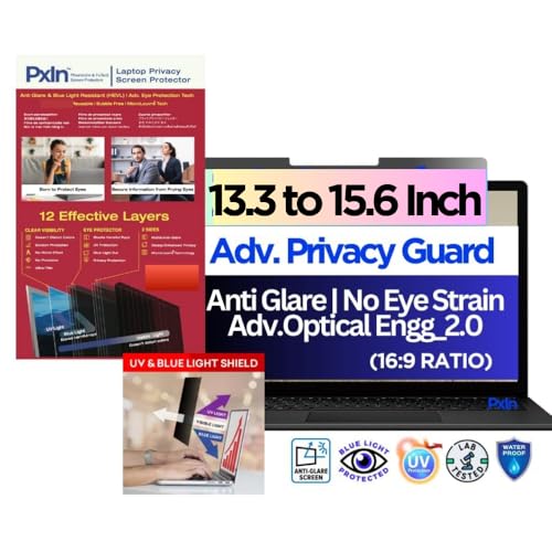 Image of PxIn PHOENIX Briopix - 13.3 To15.6 Inch Laptop Privacy Screen | Anti Glare | Eye Protection | Privacy Screen Protector