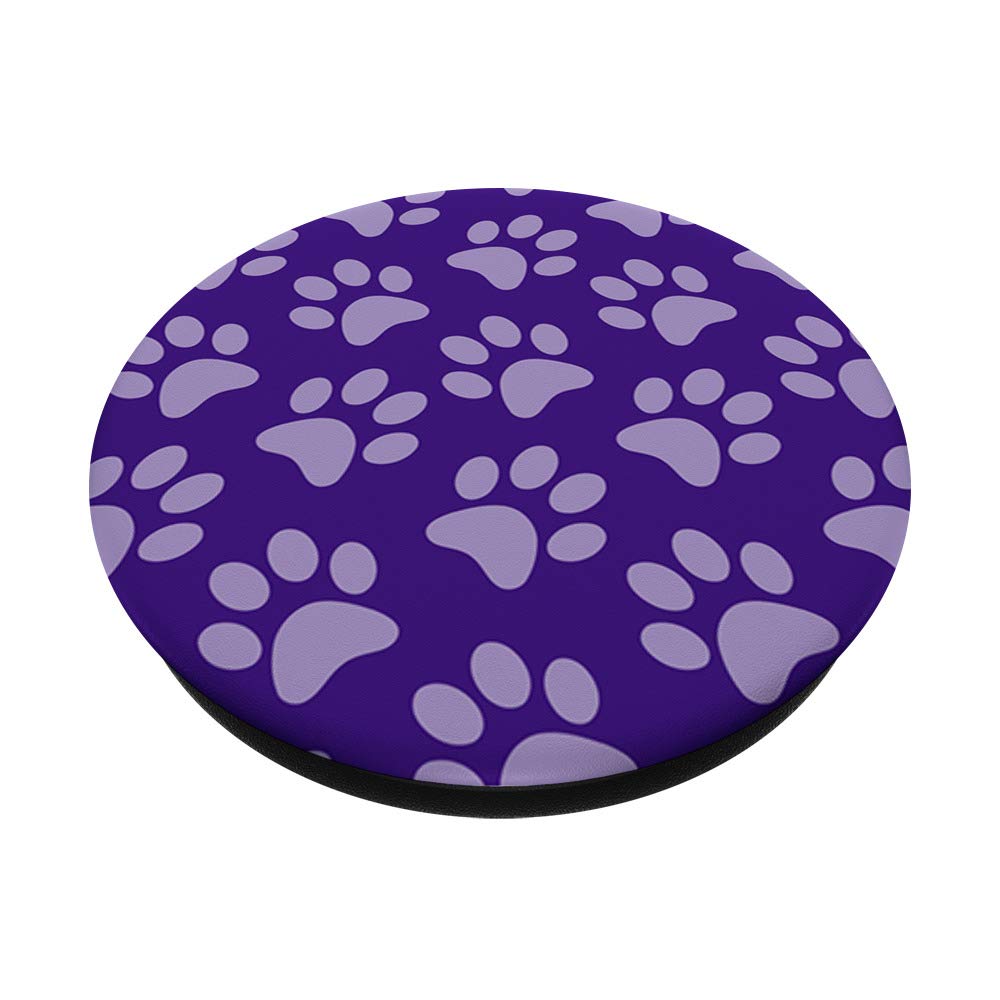 Amazon.com: Purple Violet Dog Cat Paw Print Pattern Doggy Kitten