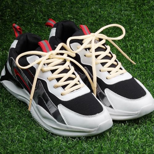 Image of 2 Pairs Oval Athletic Shoelaces 33 Colors 1 /4 inch Half Round Shoe Laces for Sneakers