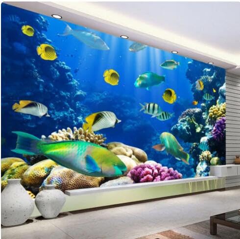 Papier peint mural 3D monde sous-marin salon décor 150x105 - 2