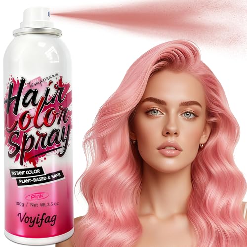 Spray de color temporal para cabello 3.5oz rosa miniatura 1