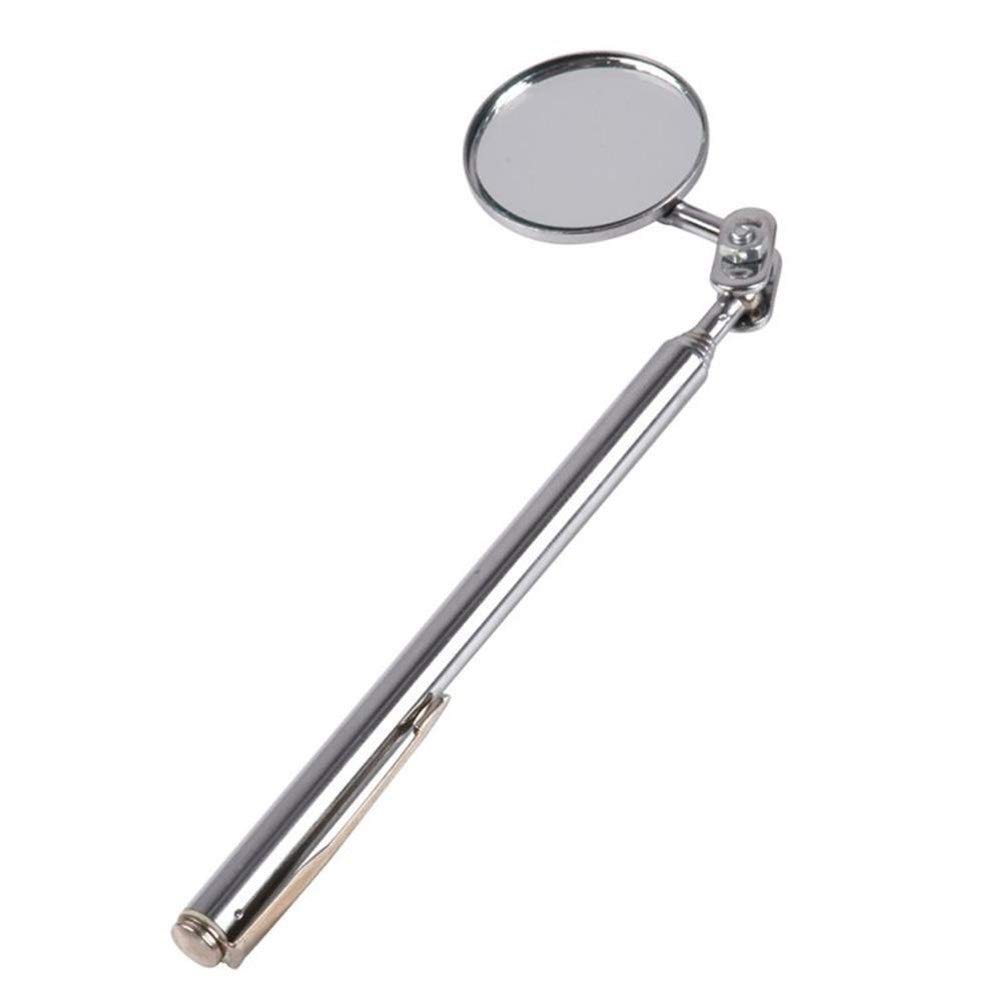 Drehbarer Teleskopspiegel 1 Stück 30 mm Auto-Teleskop-Erkennungslinse Inspektion runder Spiegel 360-Grad-Drehung Reparaturwerkzeug einziehbar 17 bis 49 cm Flexibel und kompakt