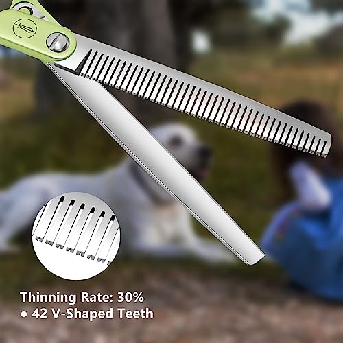 HASHIMOTO Thinning Shears for Dogs Dog Thinning Shears for Grooming 42 Teeth, 6.5 inch, 30% Thinning Rate - Image 3