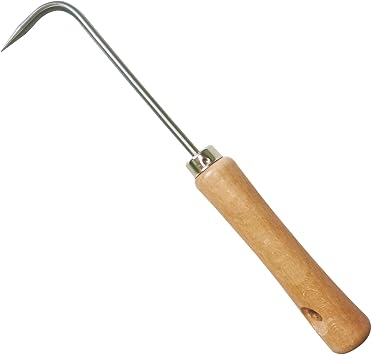 Crack Weeder Crevice Weeding Tool | Stainless Steel L-Shape Single-Claw Hook | Crevice Weed Remover | Patio Crack Weeder