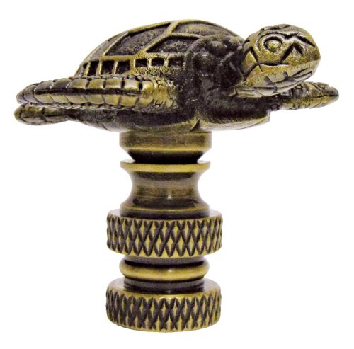 Sea Turtle Antique Metal Finial #TOP6