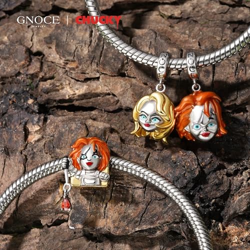 GNOCE Chucky Pendant Dangle Charm Bracelet for Women, S925 Sterling Silver Dangle Charms for Women Wife, Valentine‘s Day, Mother’s Day Jewelry4