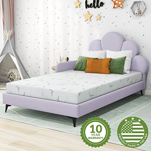 Full-Mattress-6-Inch-Memory-Foam-Mattress-in-a-Box-for-Kids-with-Breathable-Bamboo-Cover-Medium-Firm-Gel-Mattress-for-Bunk-Bed-Trundle-Bed-CertiPUR-US-Certified-Made-in-USA