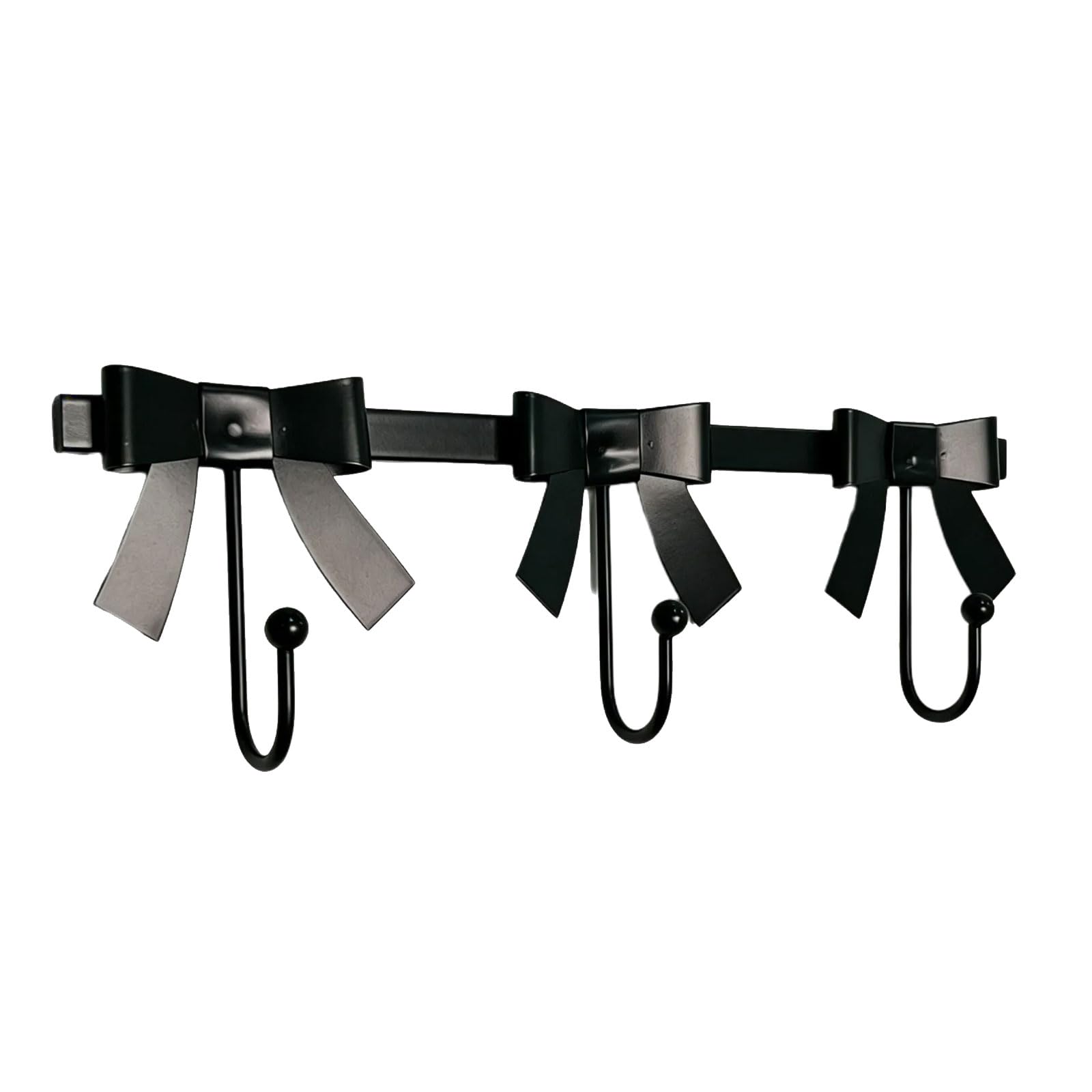 Kaeltsyn Black Charm Retro Bowknot Design Wall Hook Crafted From Sturdy Iron For Home Offices Decoration Strong Wall Hook