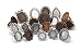 Mixed Adjustable Ring Blanks, Cabochon Rings Settings, Variety Sizes & Colors (20 Pieces)