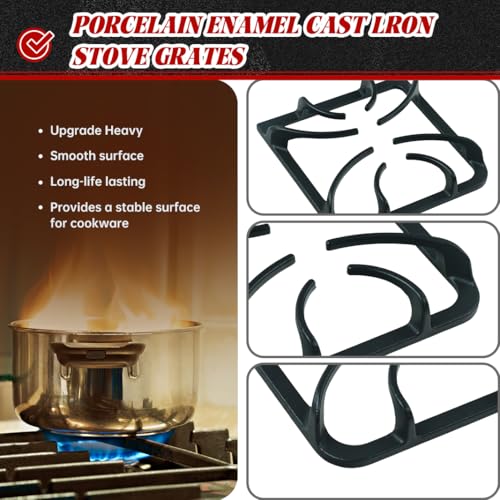 Bewesazy 316202405 Stove Burner Grate for Frigidaire Kenmore Stove, 4 Pack by Bewesazy - Used condition - Image 4