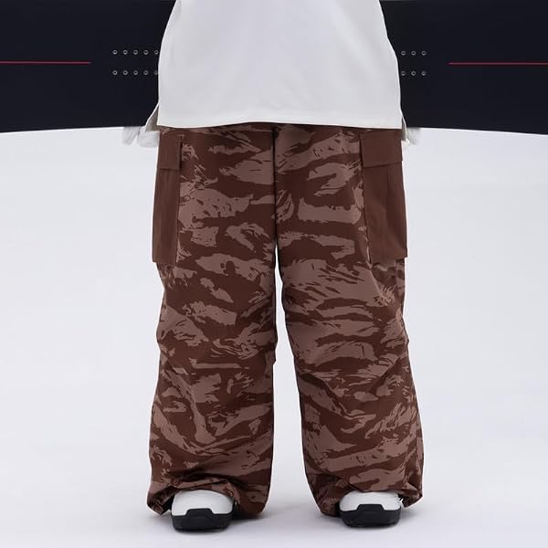 SNOWVERB Super Baggy Snowboard Pants Waterproof Insulated Ski Pants Loose Fit Freestyle Mountain Snow Pants Men Women Desert Camo by SNOWVERB - Image 2