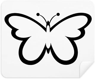 Simple Black Flying Black Butterfly Cleaning Cloth Screen Cleaner 2pcs Suede Fabric