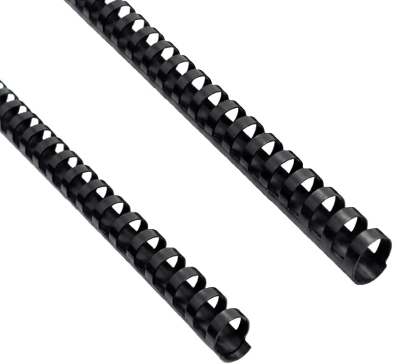 50 Pack Plastic Binding Combs, 19 Ring, 3/8 & 1/2 Inch, Black | 19 Ring Black Combs for Binding, 3/8 Inch and 1/2 Inch Mixed Sizes, for Letter Size Reports, Presentations and Manuals