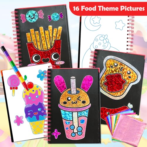 FUNNYB&G Foil Art Craft Kit for Kids, Sparkly Birthday Gift Toy for Girls - image 7