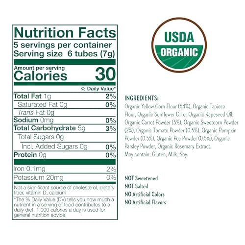 Little Bellies Organic Veggie Tubes Toddler Snack (Pack of 4 x 1.25 oz... - Image 2