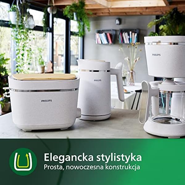 Тостер Philips Eco Conscious Edition 2 слота 8 уровней поджаривания решетка для булочек функция размораживания изготовлен из переработанного пищевого масла матовый белый HD2640 10