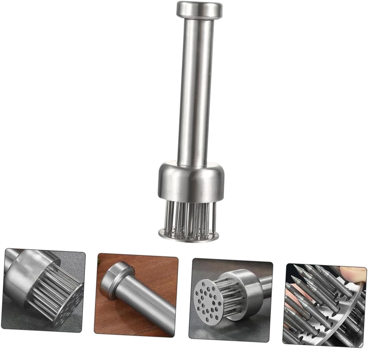 Garneck Stainless Steel Meat Loosening Hammer Tenderizer for Beef Chicken Poultry