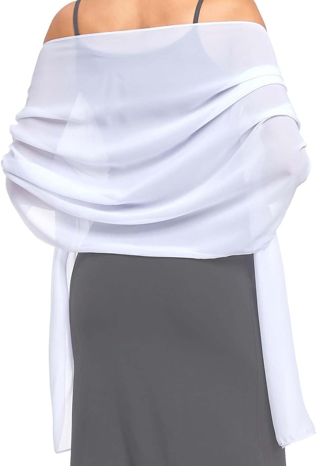 Women Shawl Wrap for Evening Dress Chiffon Scarf Shawls for Prom Wedding Party, Large Beach Cover Up Wrap 70.1" PS18