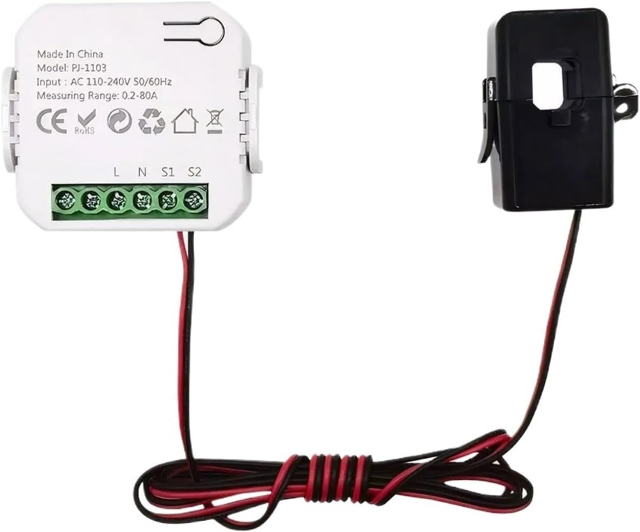 80A Digital Energy Meter, 110V/240V Current Transformer, 50/60Hz