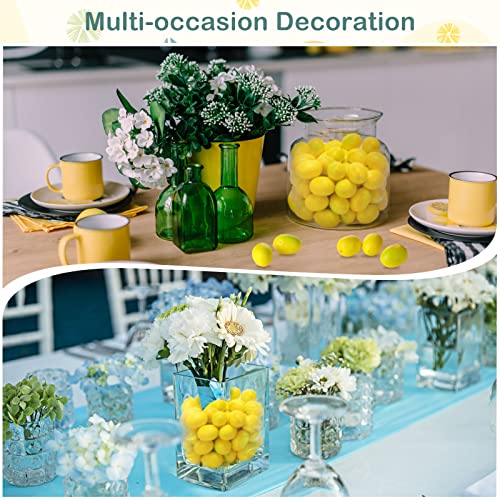 100 Pcs Mini Artificial Lemon Fake Fruit Lemon Faux Artificial Simulation Lemon Summer Realistic Kitchen Fruit Decor Lifelike Lemon Decoration For Home Kitchen Table, 1.2 X 1.8 Inch(Yellow) #TOP3