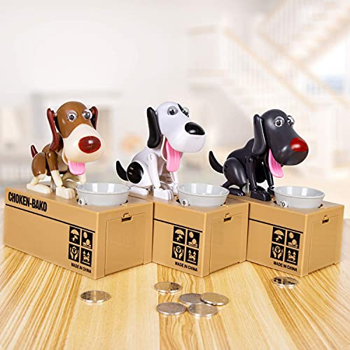 Piggy Bank, My Dog Piggy Bank, Robotic Coin Munching Toy Money Box, Saving Money Coin Bank (Brown) #TOP5
