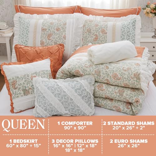 Madison Park Cottage Cotton Comforter Set, 9PC Queen Bedding Set by Madison Park - Used condition - Image 5