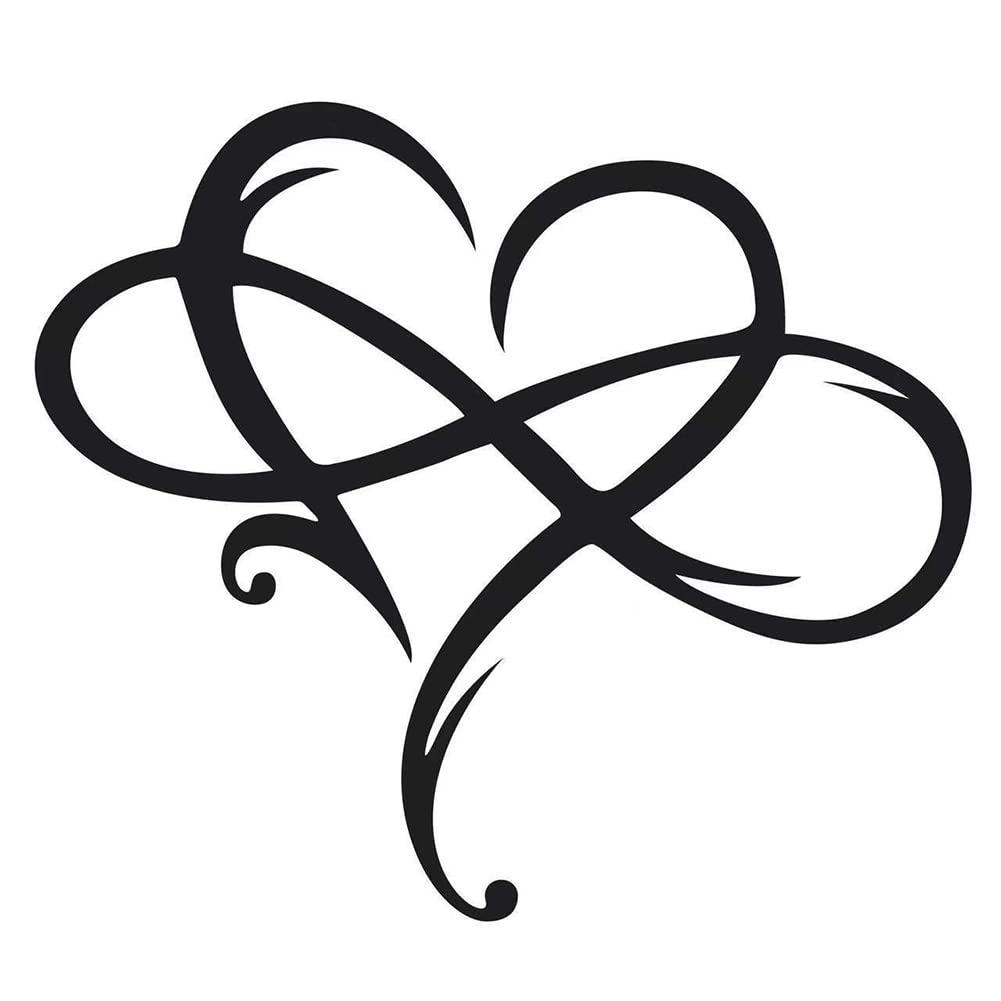 Decoración de pared de metal con corazón infinito, adorno colgante de pared para decoración del hogar, boda, escultura de pared de metal para decoración de sala de estar