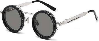 Adjustable Tint Nightshift Glasses, Round Polarized Sunglasses with ND Filter Lenses, Metal Frame for Driving Fishing Outdoor Sports, Light Adaptive Eyewear
