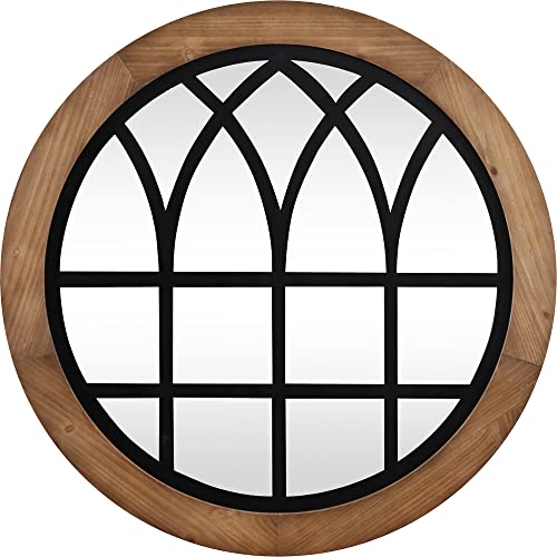 Firstime & Co.® Covington Farmhouse Black Arch Mirror, American Crafted, Rustic Brown, 30 X 1.1 X 30 , #TOP1