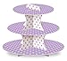 LolliZ Cupcake Stand, Lavender/Polka Dots, Paper. 1 Pc