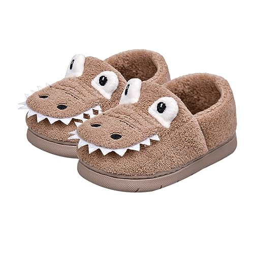 Winter Warm Slippers Plush Cute Dinosaur Bedroom House Indoor Shoes Dinosaur Foot Slippers