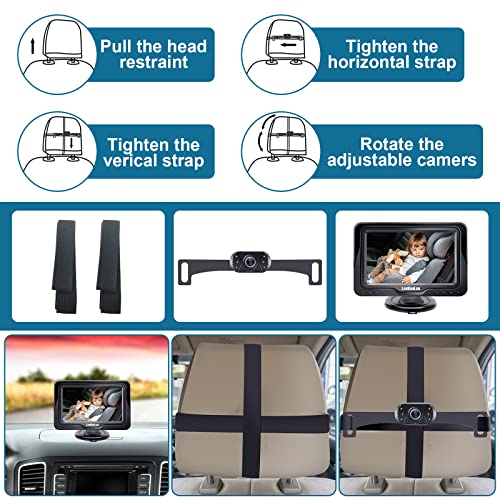 Leekooluu Baby Car Camera Hd 1080P Display Car Mirror Baby Rear Facing Seat Full View Infant Crystal Night Vision Lk12 #TOP4