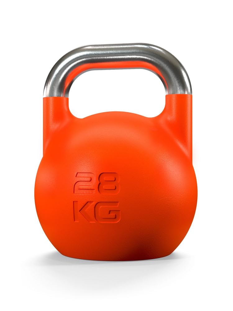 Atletica Competition Kettlebell | 28 kg | pomarańczowy | żeliwo sferoidalne | jakość studyjna I subtelne logo | kod koloru dla łatwej obsługi I trening funkcjonalny całego ciała