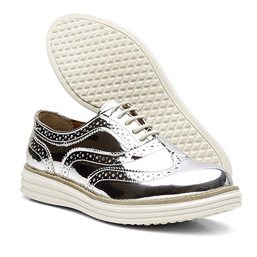 Tênis Oxford Feminino QQ Casual 300 Prata 35